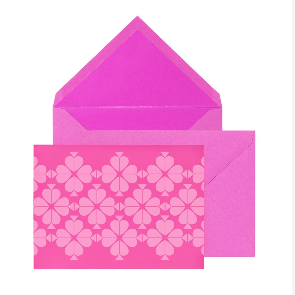 Kate Spade Neon Pink Spade Flower Notecard Set